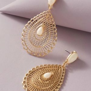 BOGO Geometric Gold Drop earrings Cute Gem Jewelry